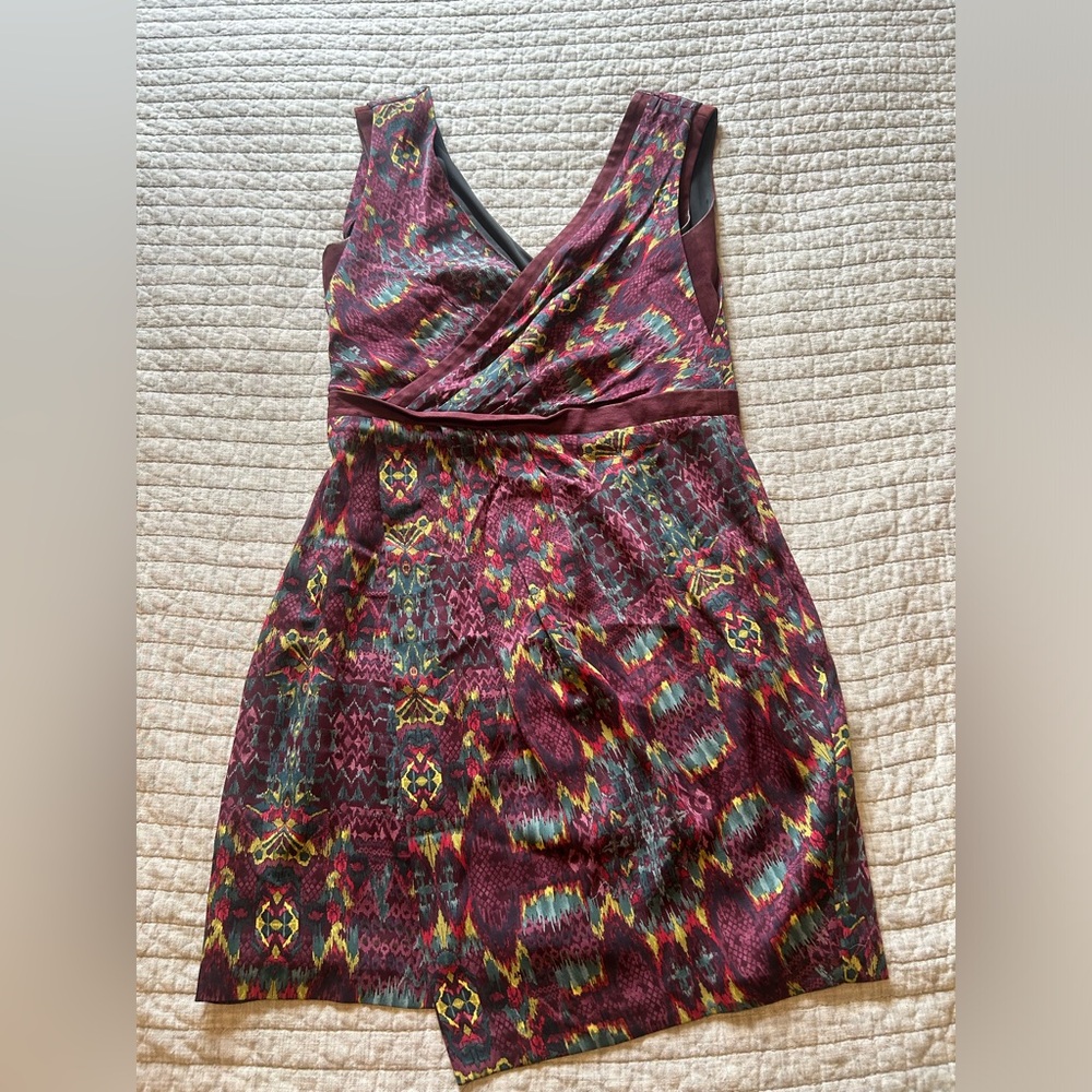 Rag & Bone multi-colored, suede detailed dress